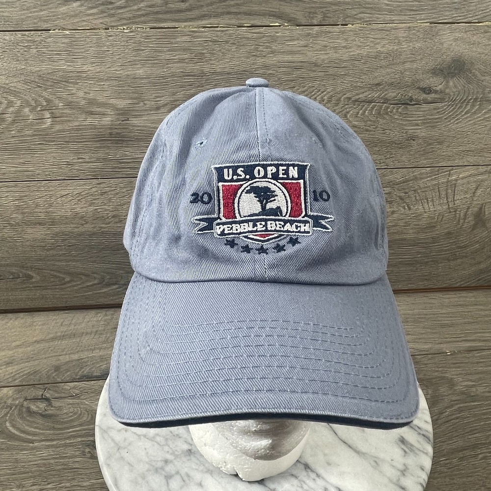 2010 US Open Pebble Beach Golf Hat‎ Members Cap USGA Adjustable Strapback Blue